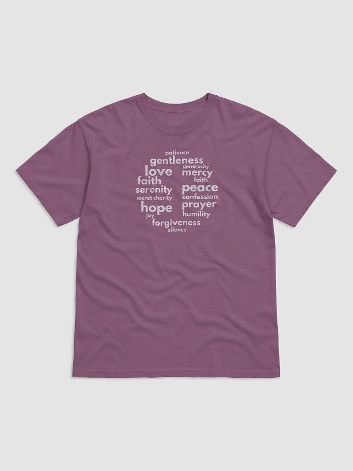 T-Shirt Featuring Christian Cross and Uplifting Virtues product image (1)
