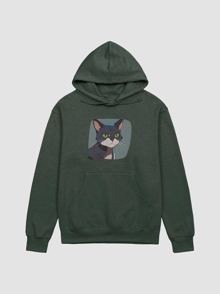 Stylish Cat Illustration Midweight Hoodie product image (1)