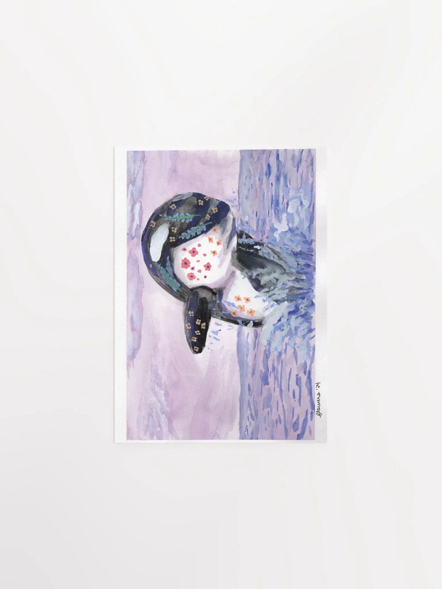 floral orca 06 - gouache - print product image (2)