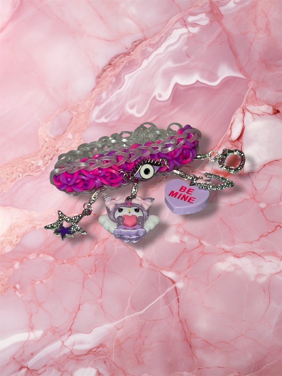 ‘Be Mine’ Angel Evil Eye Elastic Band Bracelet product image (2)