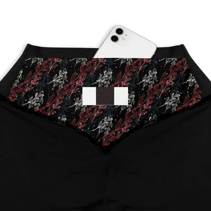 Black All-Over Print Sports Leggings product image (1)