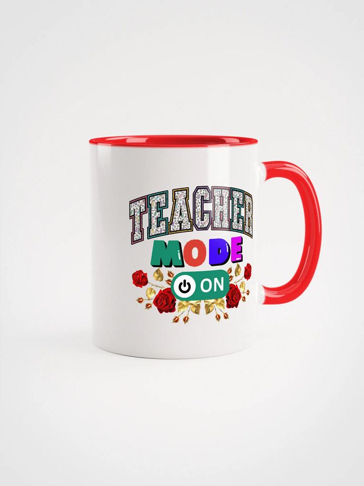 Teacher Mode On, Floral Teachers Ceramic Mug product image (1)