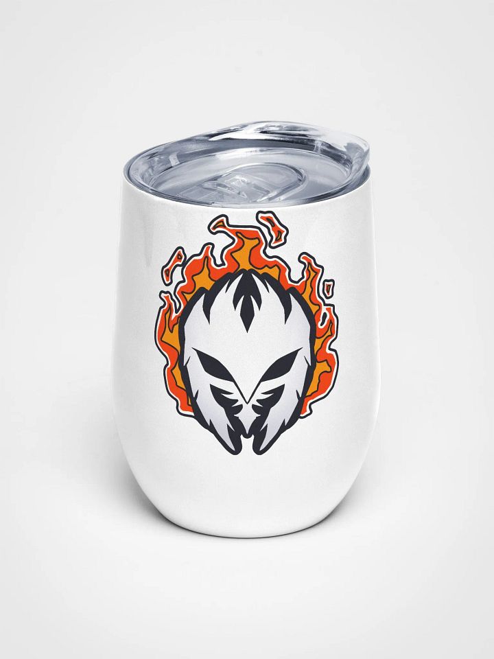 Mask Icon v2 (White) Wine Tumbler product image (2)