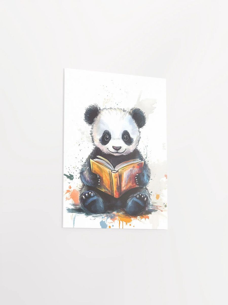 Whimsical baby Panda Reading Poster product image (25)