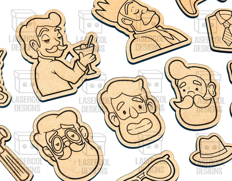 Father's Day Paint Kit DIY Cut Outs Set 1 & 2 - Laser Cut Files product image (9)