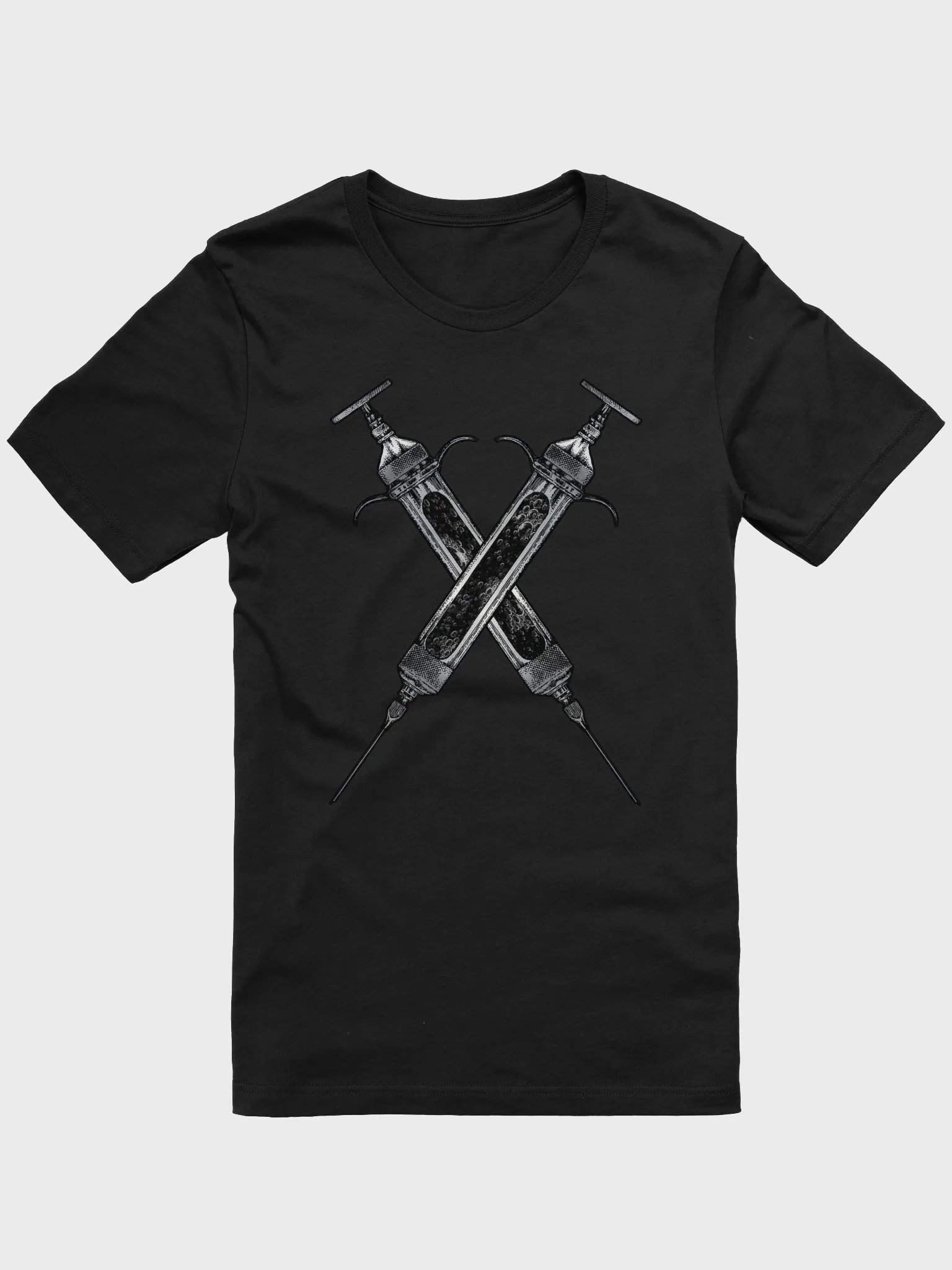 Vintage Syringe Crossed X Graphic T-Shirt product image (1)