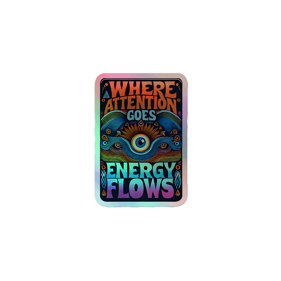 Energy Flows Holographic Sticker product image (1)