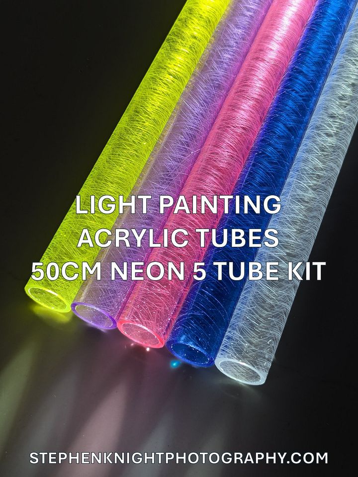 Light Painting Acrylic Tubes | 50cm Neon 5 Tube Kit product image (1)