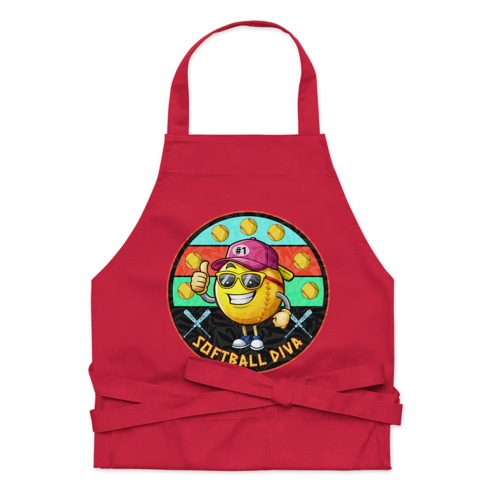 Softball Diva Cartoon Character Apron product image (2)