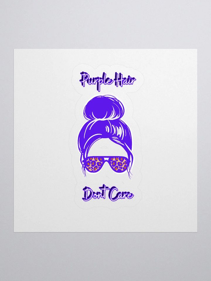 Purple Hair Don't Care Sticker Set product image (1)