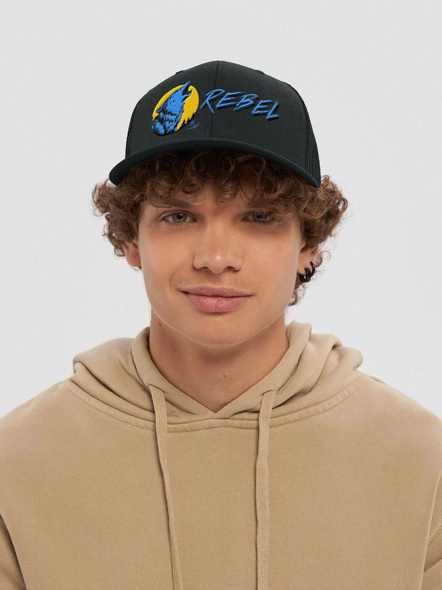 REBEL Trucker Hat w/Wolf Embroidery product image (5)