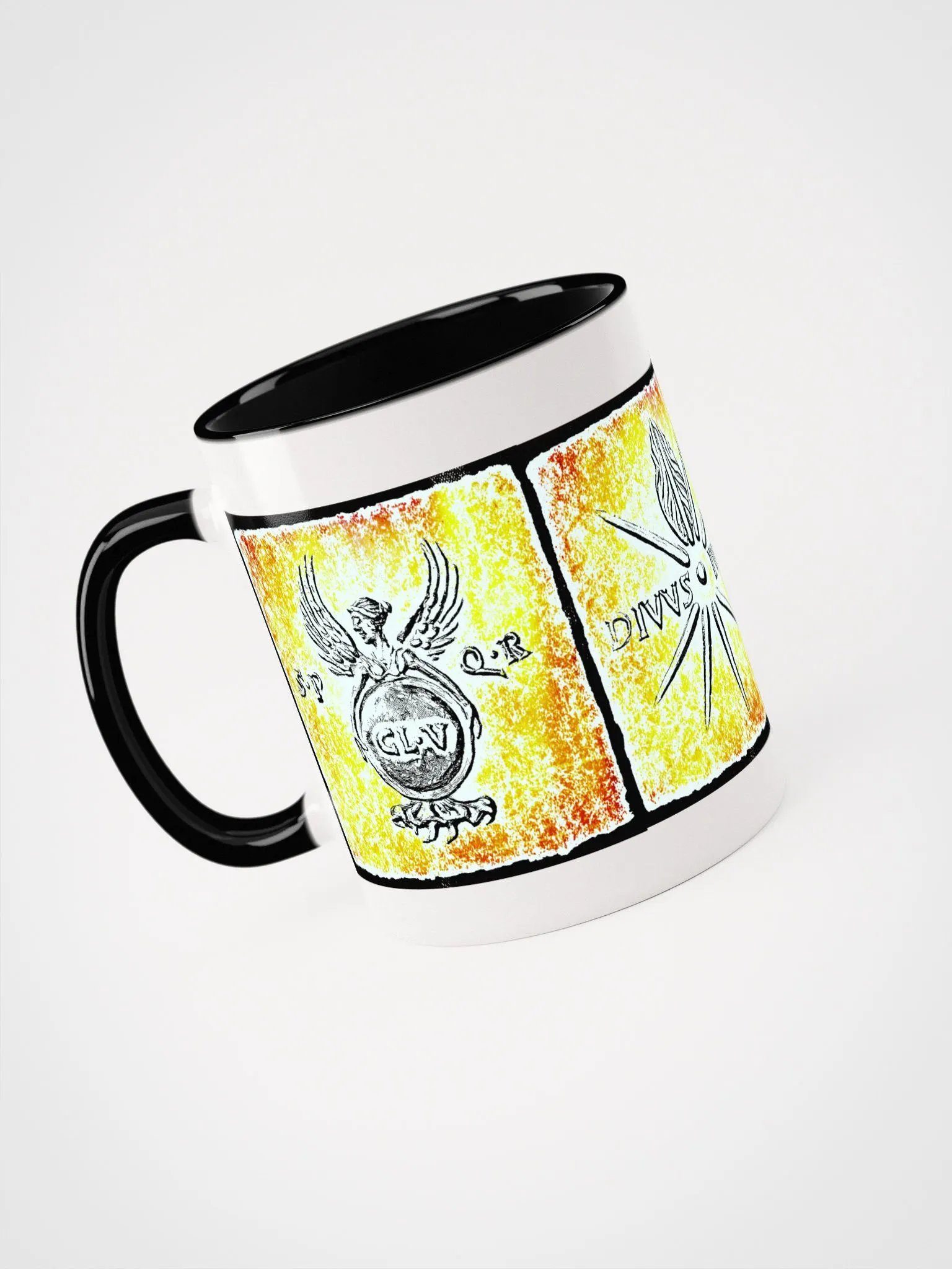 SPQR Legionary Standards and Julius Caesar's Comet Roman Art 1 Century BC, Coffee & Tea Mug With Black Color Inside product image (3)