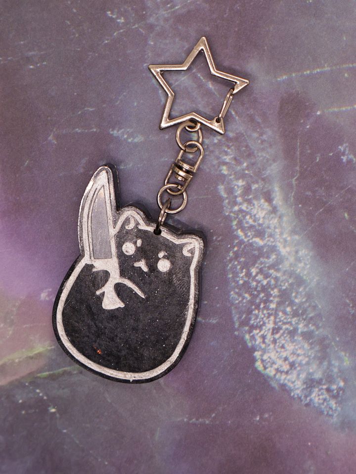 Stabby Cat Keychain product image (2)