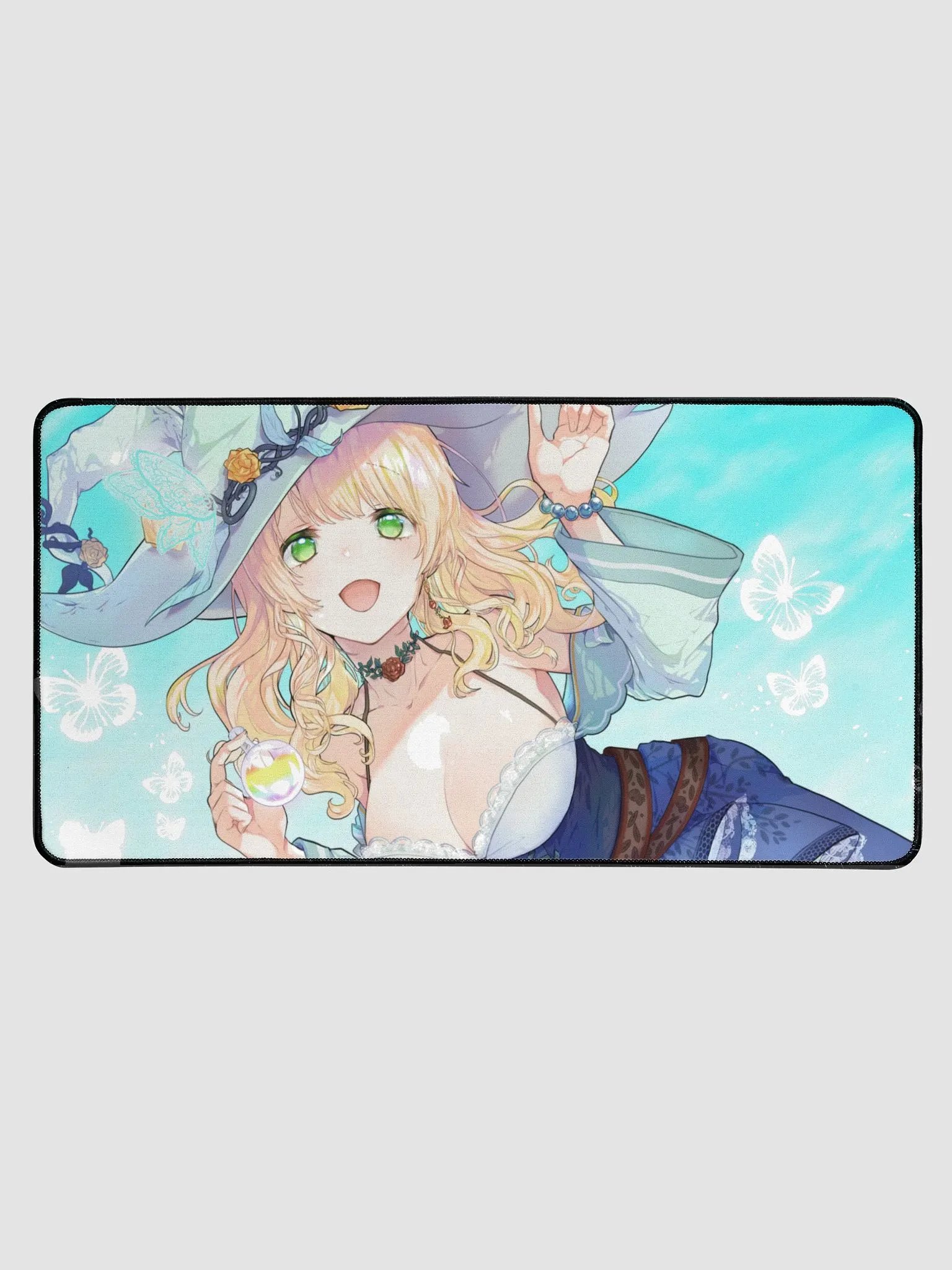 Blue Butterflies Desk Mat product image (2)