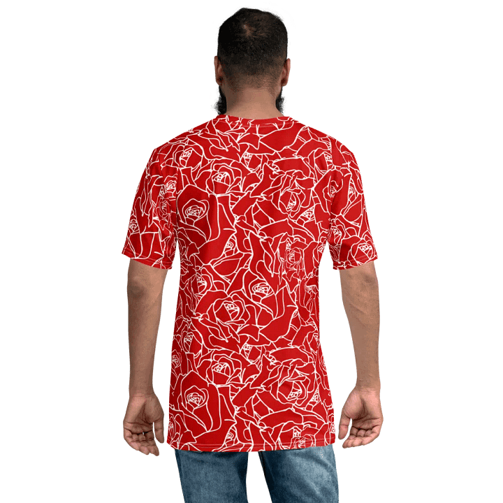 Loads of Roses · red-white crew neck t-shirt product image (2)