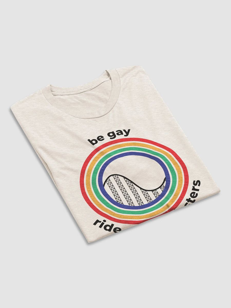 Be Gay, Ride Rollercoasters (light - tri-blend) product image (6)