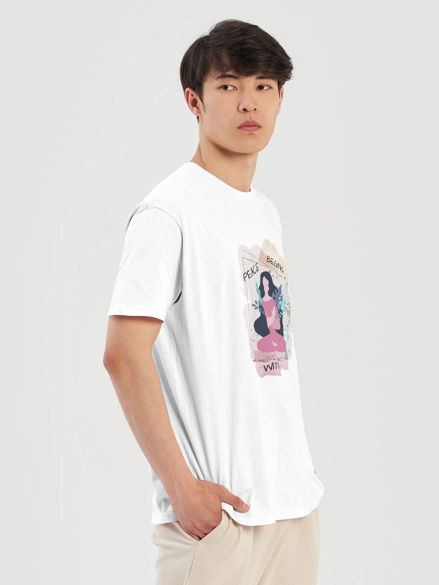 Peace Begins Within T-Shirt | Soft Lightweight Unisex Tee for Comfort & Mindfulness product image (35)