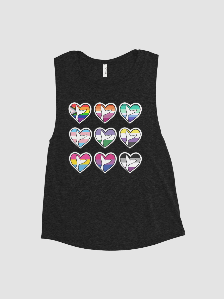 Pride Heart Flowy Muscle Tank Bella Canvas Shirt product image (1)