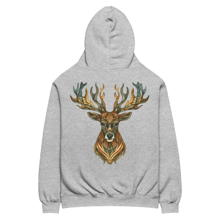 Spirit Animal Deer Head In Folk Art Style Oversized Hoodie product image (11)