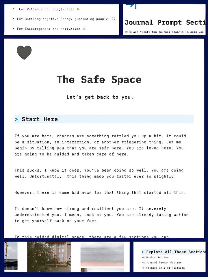 Instant Calm: Notion Safe Space for Emotional Resets product image (2)