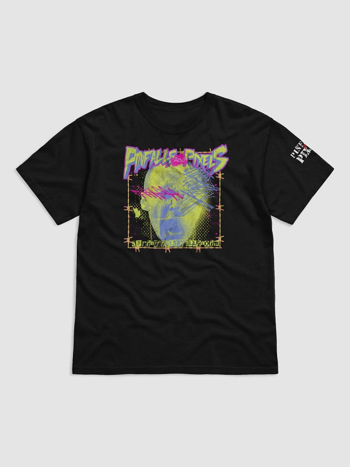 Pinfalls and Pixels Face Black Shirt product image (1)