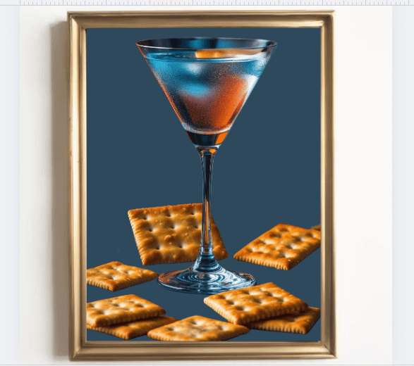 Martini and Cheese Crackers Print product image (1)