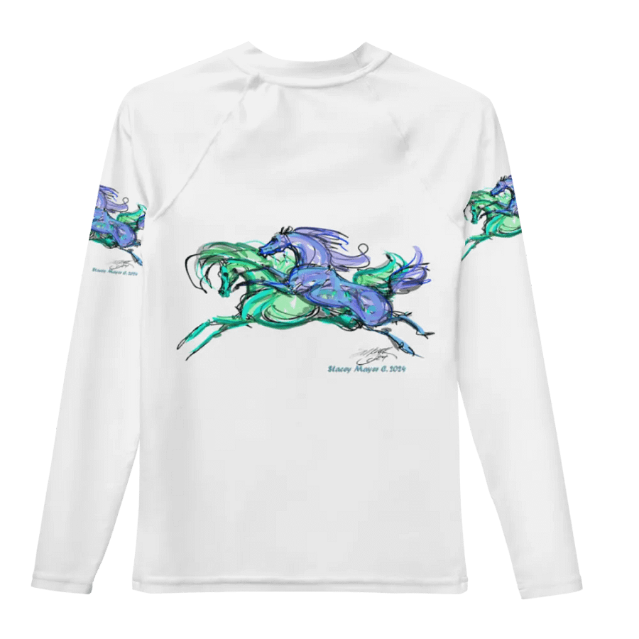 Staceys Galloping Horses Youth Rash Guard product image (7)