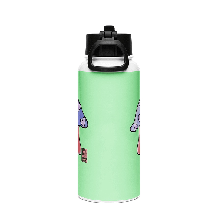 "Mushroom Love" Water Bottle With Screw Top And Straw product image (2)