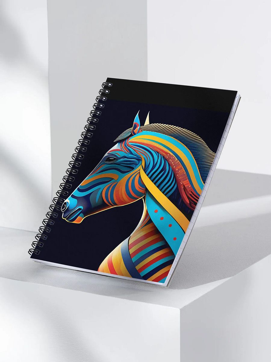 Stylized horse illustration made of coloured ribbons product image (3)