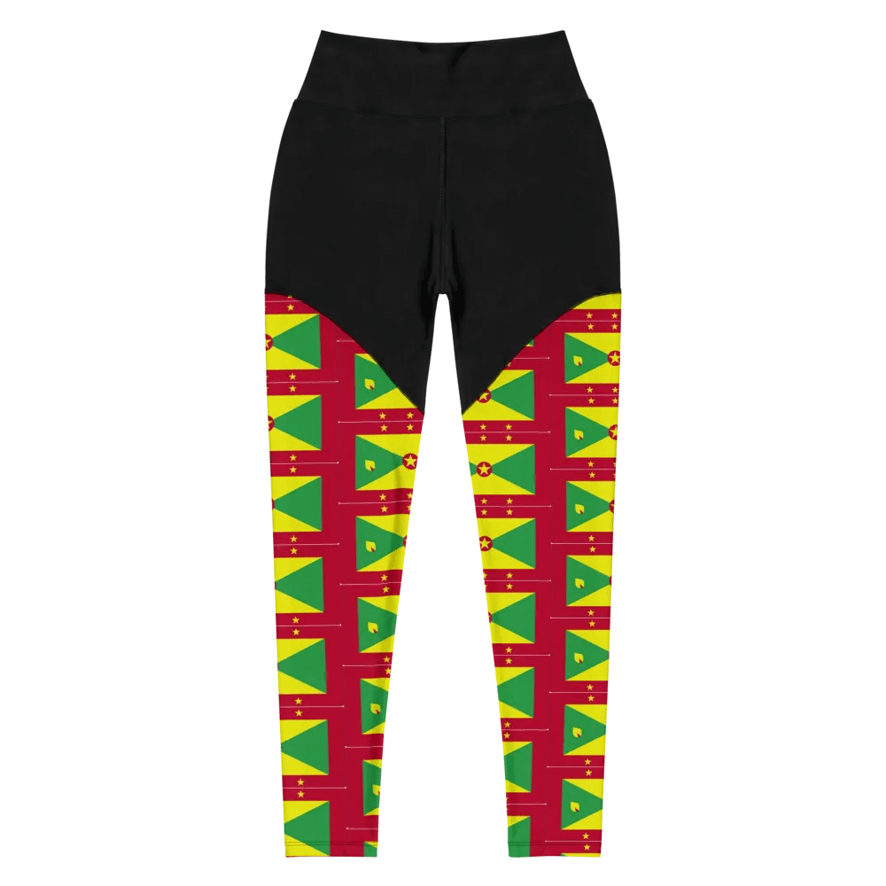 Grenada Flag All-Over Sports Leggings product image (5)