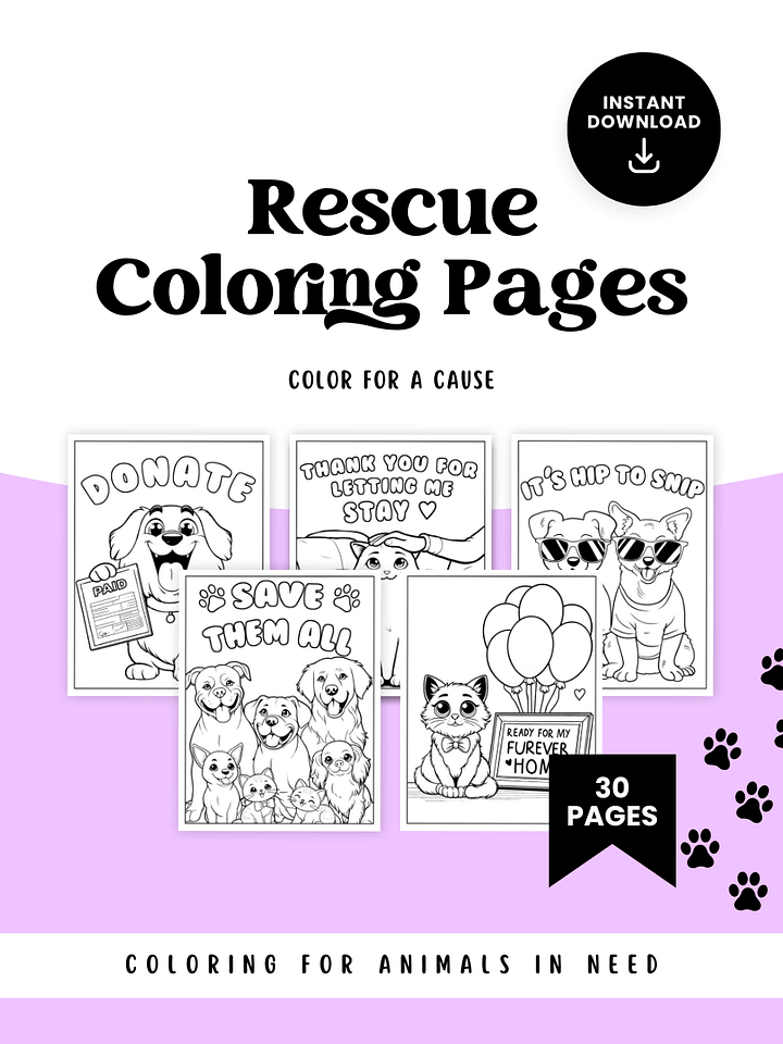 Animal Rescue Coloring Pages product image (1)