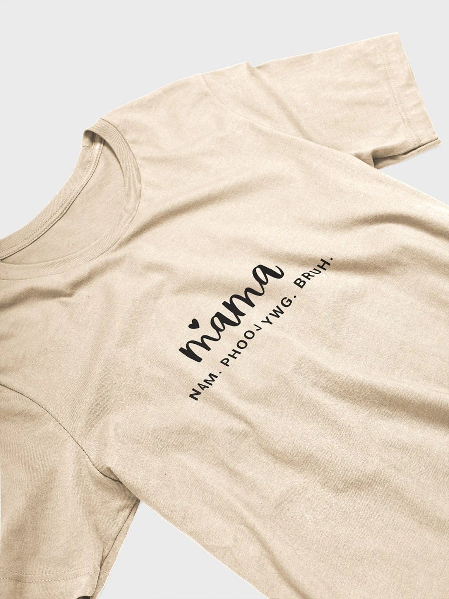 Mama T-shirt (Green Hmong) in black fonts product image (3)