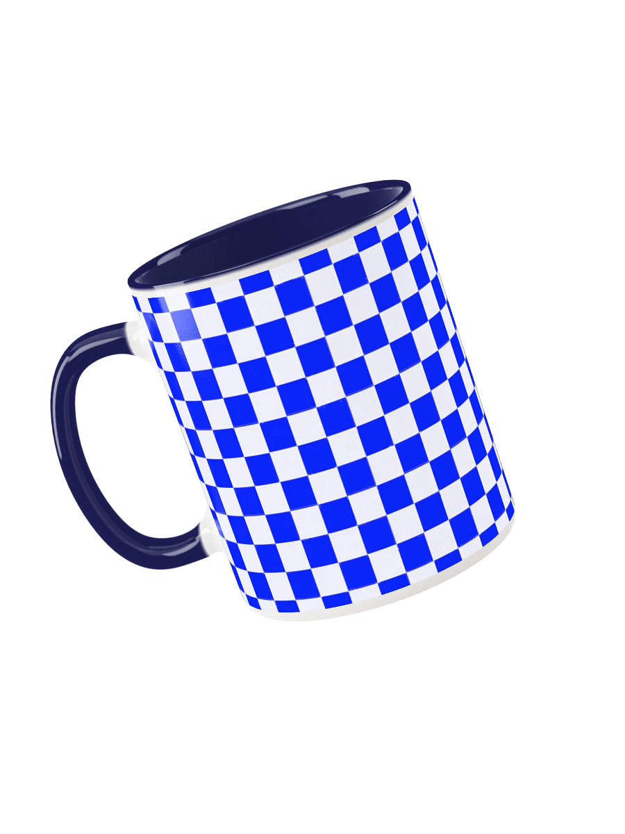 Checkered! Blue and White Checkers Mug product image (14)