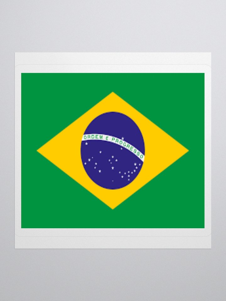 Exclusive Brazil Flag Kiss-Cut Stickers - High-Quality Vinyl, Multiple Sizes product image (2)