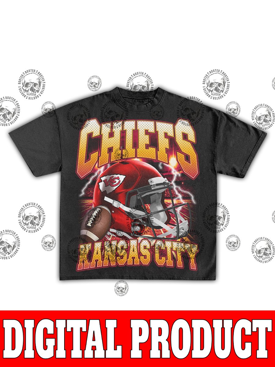 Kansas City Chiefs Vintage 90s Bootleg Graphic Design product image (1)