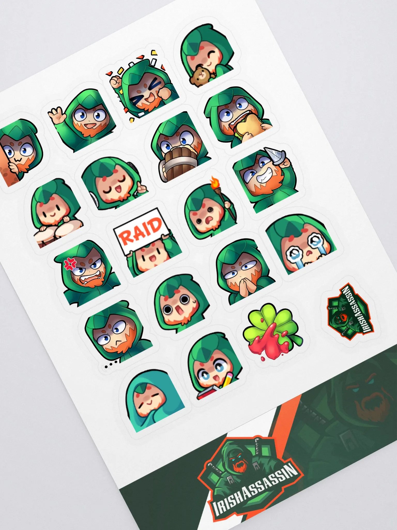 IrishAssassin Emote Sticker Sheet product image (1)