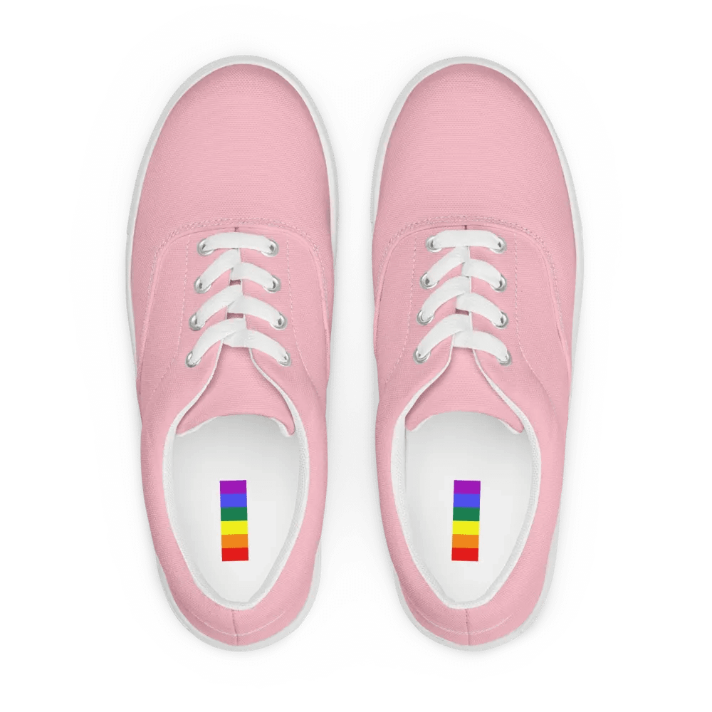 Men's Pink Lace-Up Canvas Shoes product image (2)