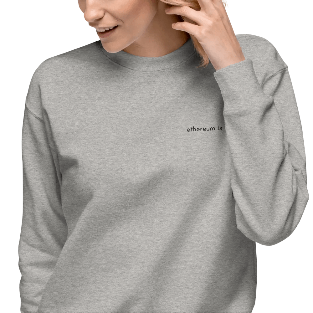 Ethereum is good crewneck (grey) product image (5)