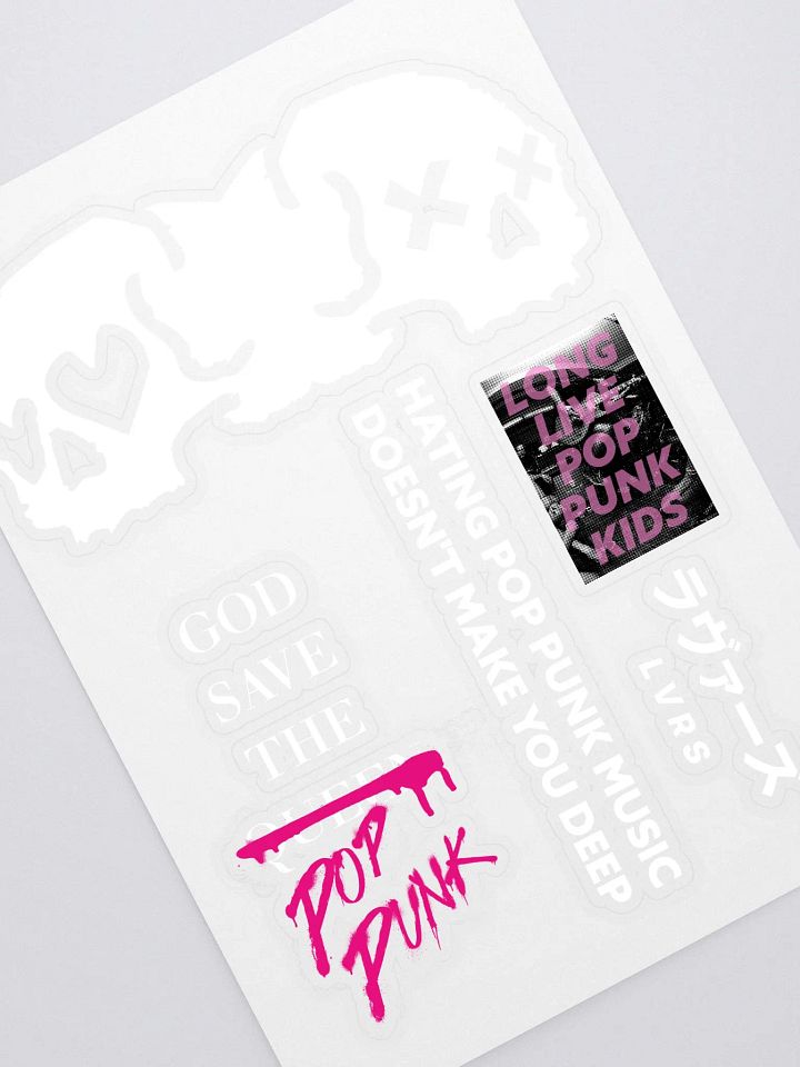 Pop Punk Attitude Sticker Sheet product image (1)