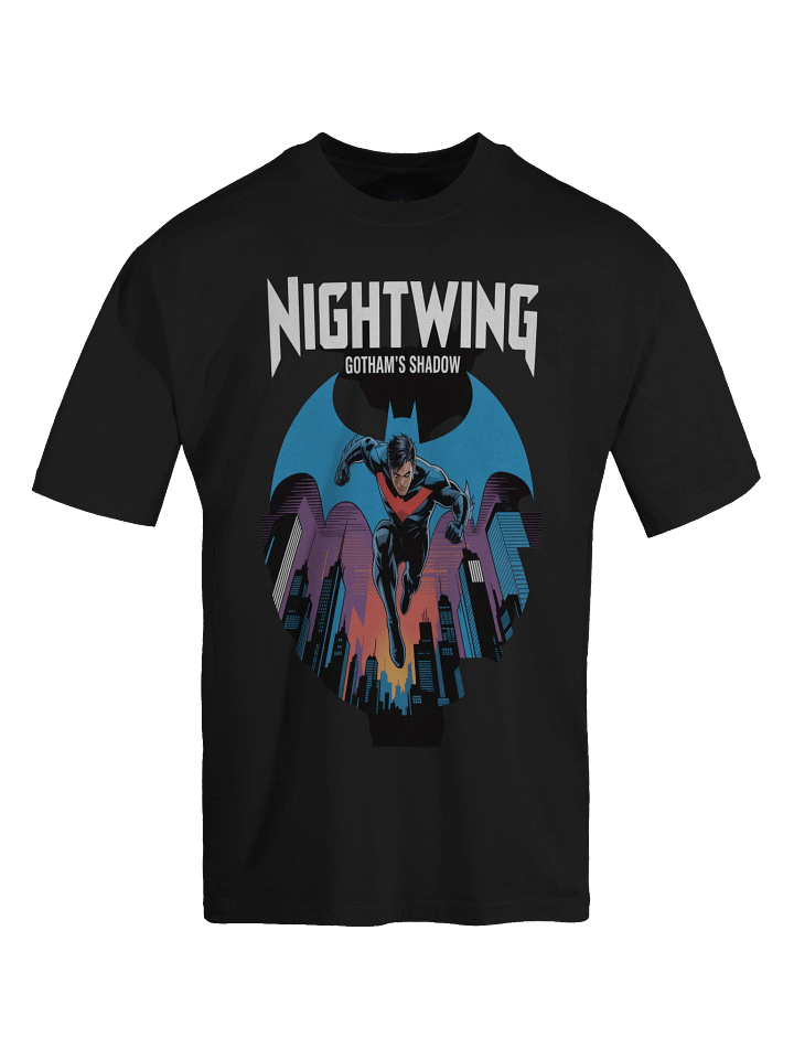 Nightwing Gotham's Shadow Oversized Faded T-Shirt product image (1)
