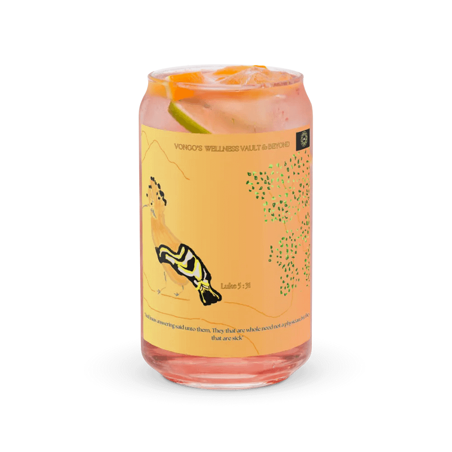 Ethereal 'African Hoopoe' themed Can-Shaped Glass product image (37)
