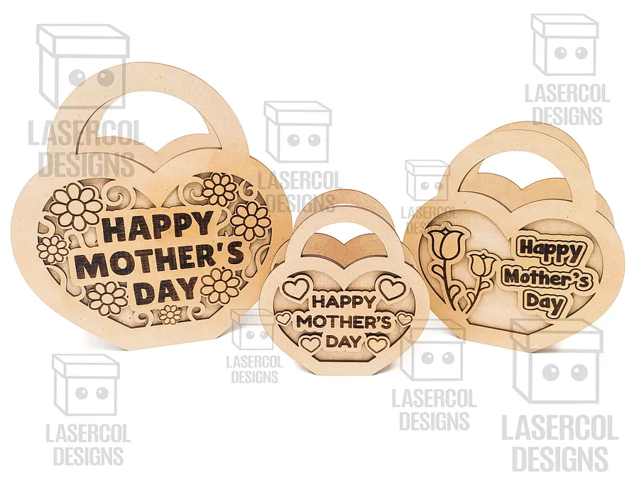 Mother's Day Gift Basket (3 Sizes) - Laser Cut Files product image (3)
