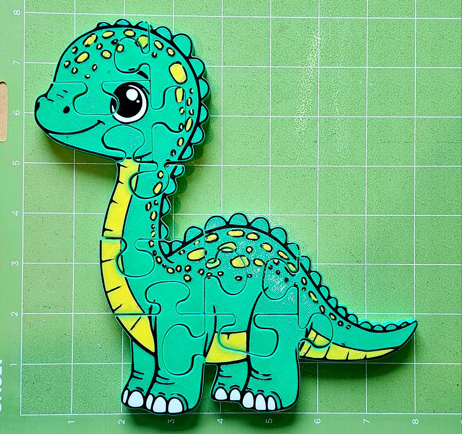Sauropod 3D Printed Jigsaw Puzzle – A Dinosaur Adventure for Little Hands! product image (4)
