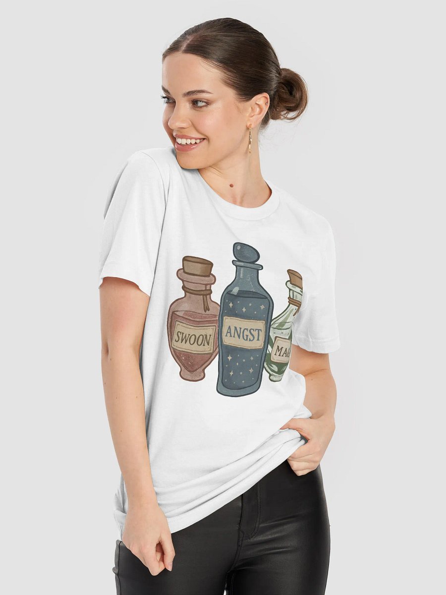 Romantasy Potion Bottles T-Shirt | Swoon, Angst, and Magic Vibes product image (8)