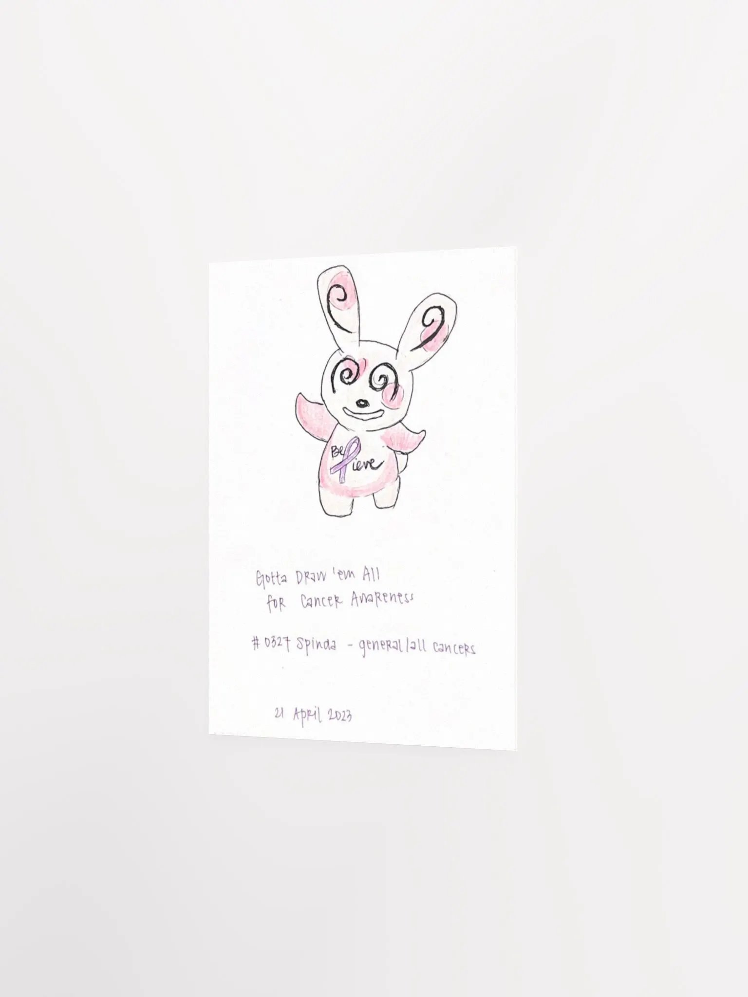 Dancing Panda Monster with General Cancer Awareness Ribbon product image (2)