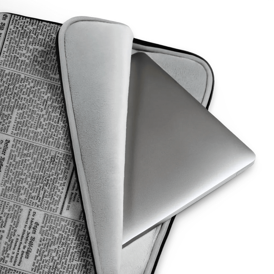 Vintage German Newspaper Laptop Sleeve product image (3)