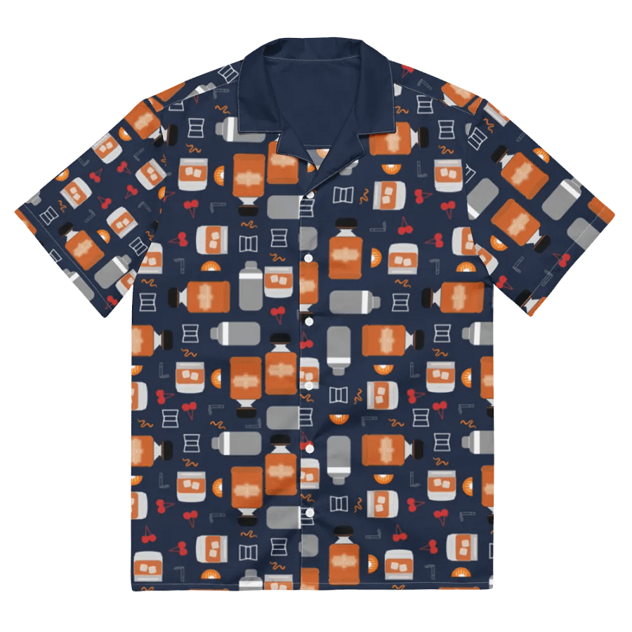 Bourbon Vibes Patterned Hawaiian Shirt product image (2)