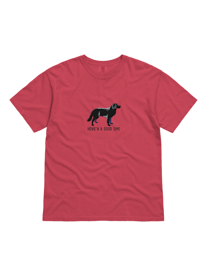 Hovie'n a Good Time T-Shirt(Embroidered) of a Hovawart(Black) product image (5)