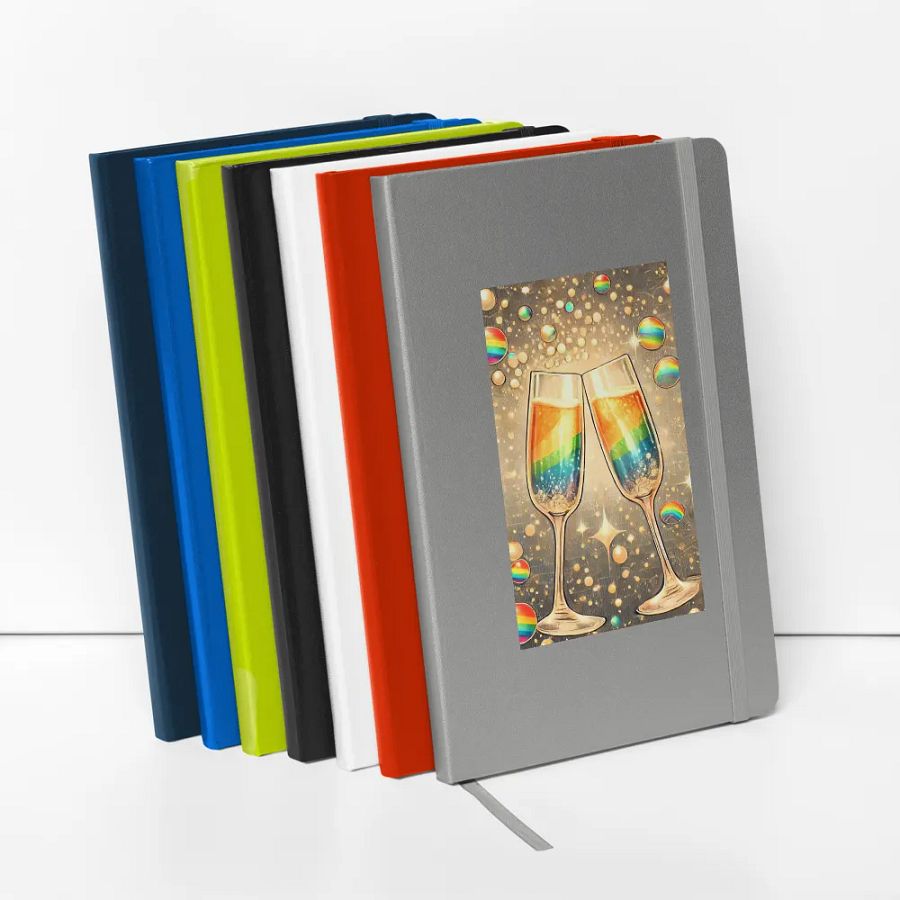 Rainbow Champagne Celebration Journal / Guestbook - NAVY product image (2)