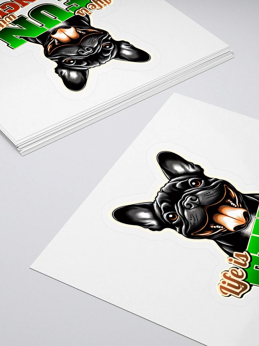 Happy Frenchie Kiss Cut Stickers product image (4)